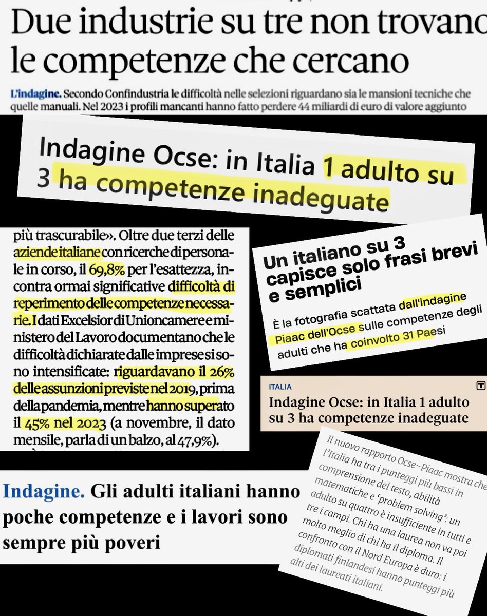 Due terzi, il 67% delle aziende “cerca ma non trova” lavoratori con competenze e conoscenze adeguate. La scuola è percorso di conoscenze e sapere ma non bisogna aver paura di affiancare percorsi, materie, ore di laboratorio, tirocini per un percorso di competenze.