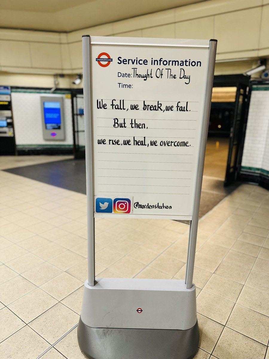 MordenStation's tweet photo. Wednesday 11th December 2024 Thought Of The Day From Morden Underground Station https://t.co/DCJQASCIFX
