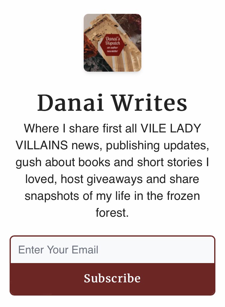 Want to hear all VILE LADY VILLAINS news first? And join giveaways? And get monthly book and short story recommendations? Then I’d love it if you subscribed to my newsletter. I’ll be sending my December dispatch soon! Thank you 🖤

🔗 in next post