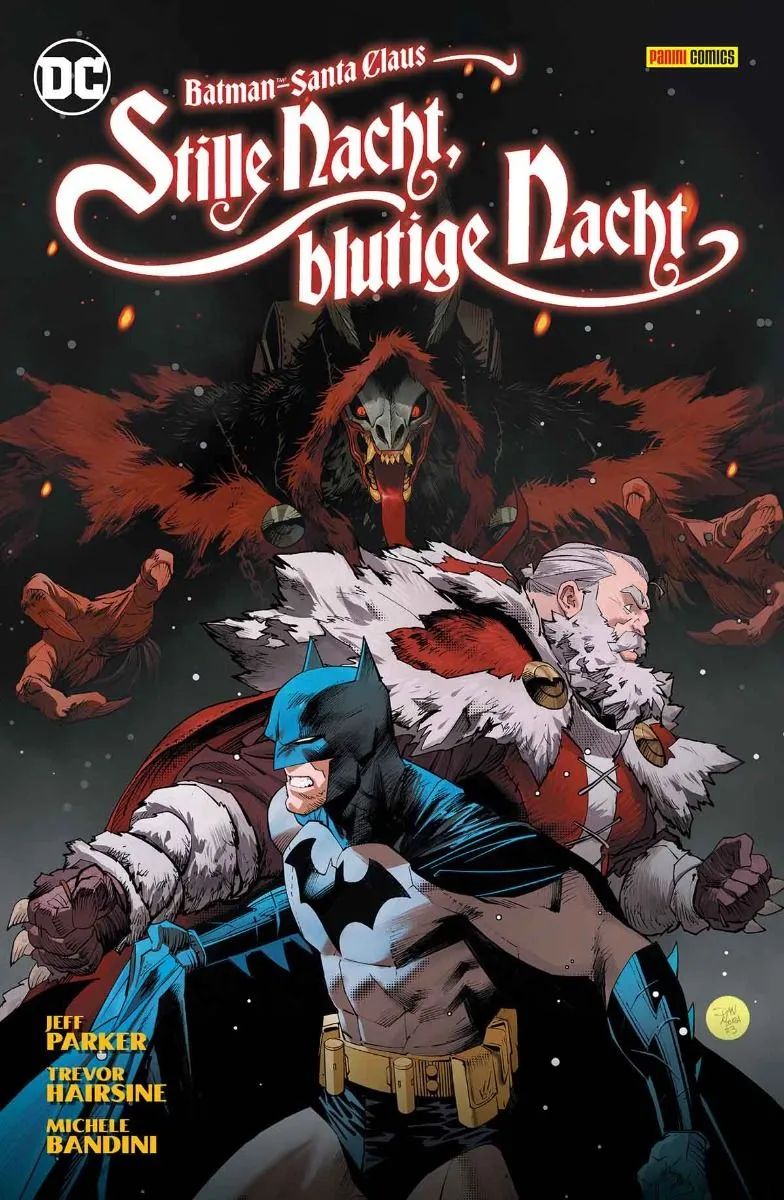 Comicleser's tweet image. &quot;Batman / Santa Claus: Stille Nacht, blutige Nacht&quot; im @PaniniVerlag; ein Weihnachts-Crossover von Jeff Parker, Michele Bandini, Stephen Segovia &amp;amp; Trevor Hairsine; Rezi: comicleser.de/?p=13156
#xmas #Weihnachten #SantaClaus @DCOfficial #Batman #dccomics #SilentKnight