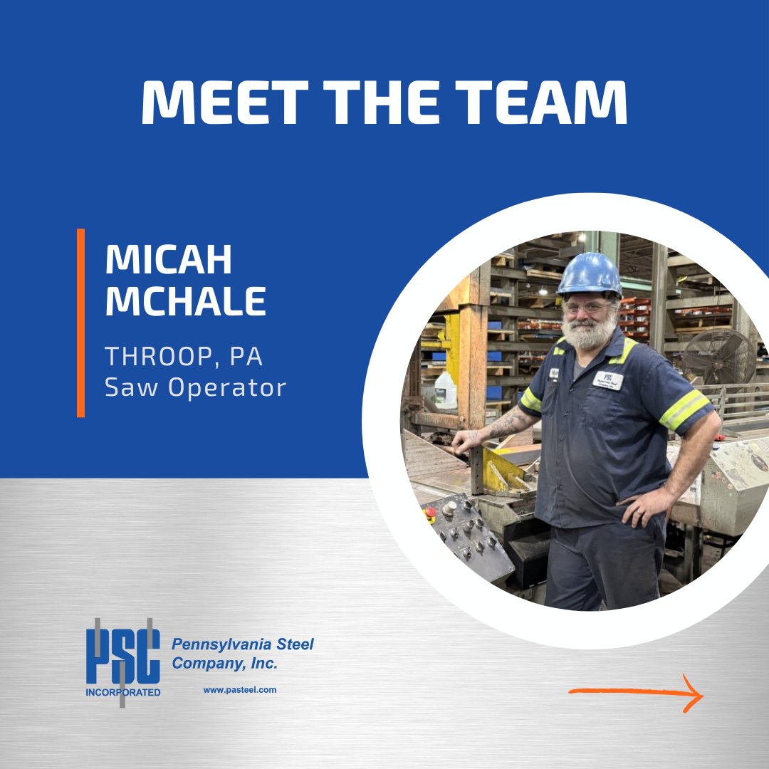 steel_pa's tweet image. Shoutout to Micah for being such a vital part of our team! Thank you for all that you do! 🌟

#pasteel #employeespotlight #pasteelteam #steelsupplier