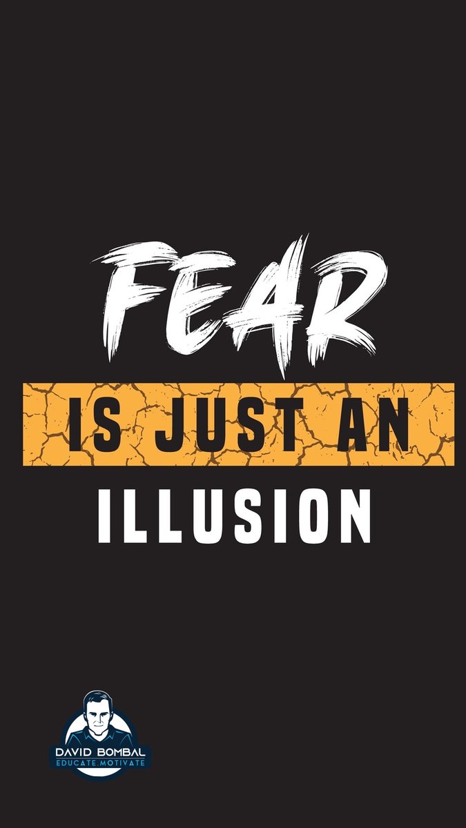 davidbombal's tweet image. Fear is just an illusion.

#DailyMotivation #inspiration #motivation #bestadvice #lifelessons #changeyourmindset