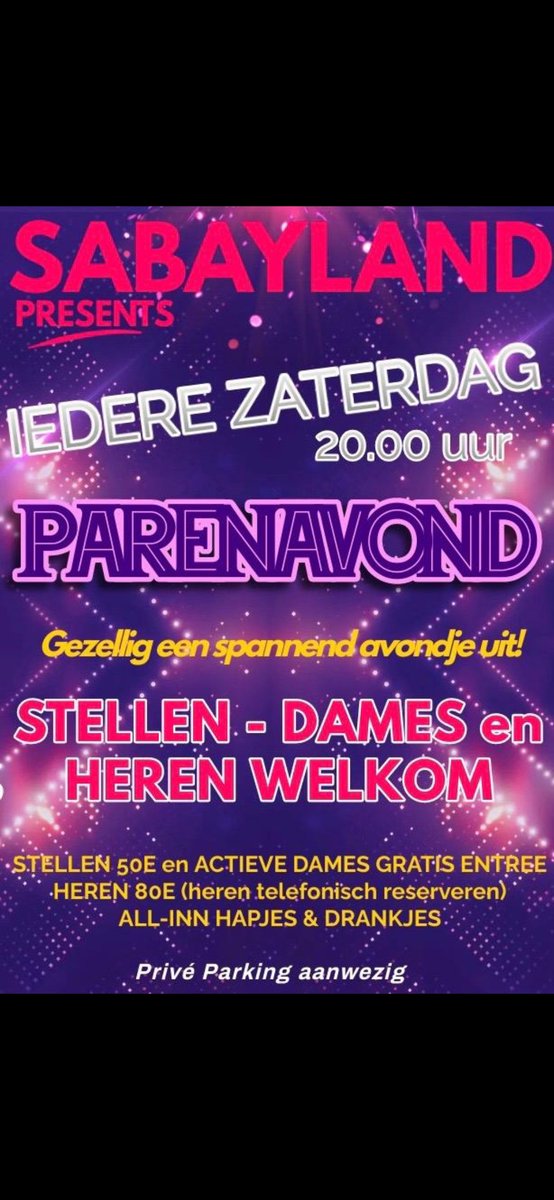 parenclub Sabayland Dedemsvaart tweet media