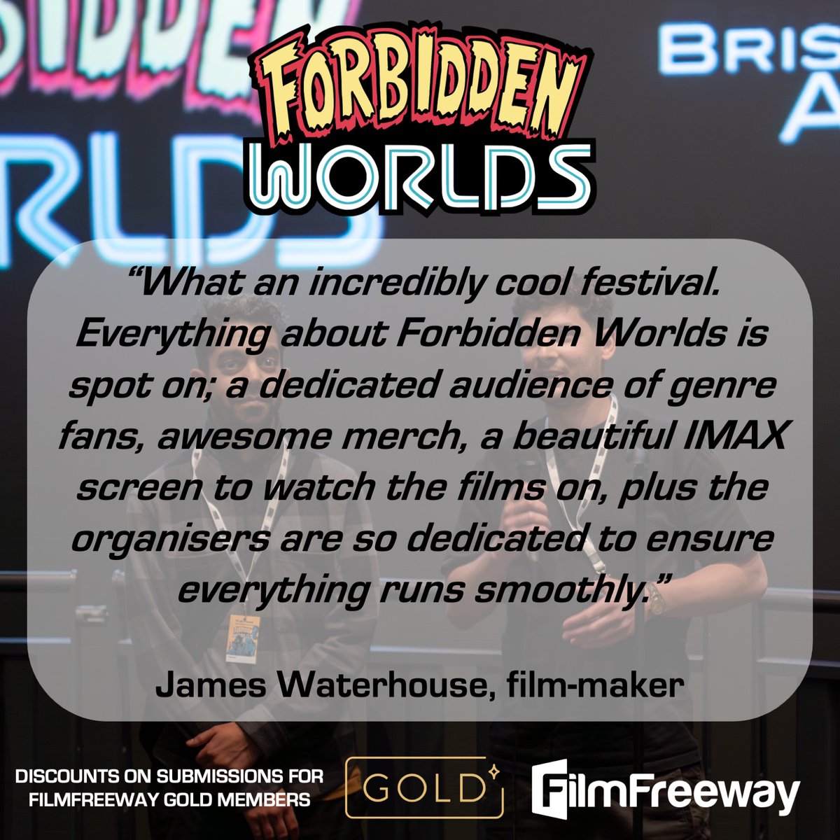Are you a horror, action or sci-fi/fantasy film-maker that would like to see your latest short shown on an epic 18m x 15m screen?

Submit your shorts now and you could be featured as part of next year's Genre Film-Makers of the Future showcase!

filmfreeway.com/fwfilmfestival