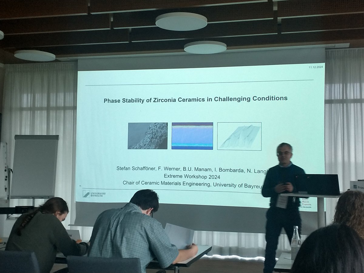 The talk of our host at the #EXTREME workshop - Stefan Schafföner - is about zirconia!