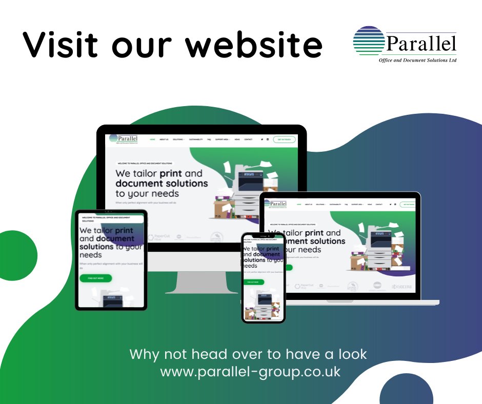 Parallel_Group_'s tweet photo. If you haven't visited our website recently, it's a great place to learn how we can help make your business more efficient, reduce costs, and improve sustainability with our Managed Print Services.
https://t.co/0LgMxJ9j2H
#managedprintservices #ourwebsite https://t.co/xR2WH1t1IV