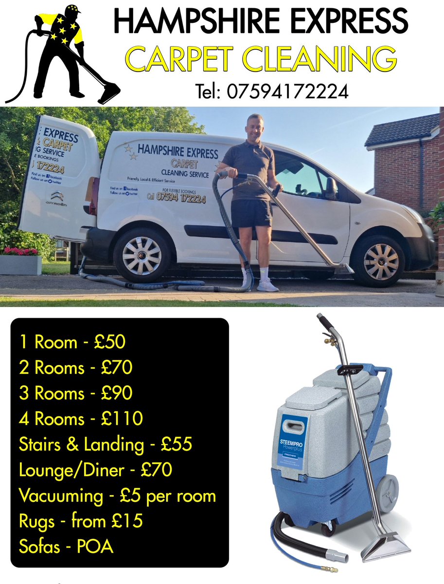 Carpet Cleaning Price List 24/25