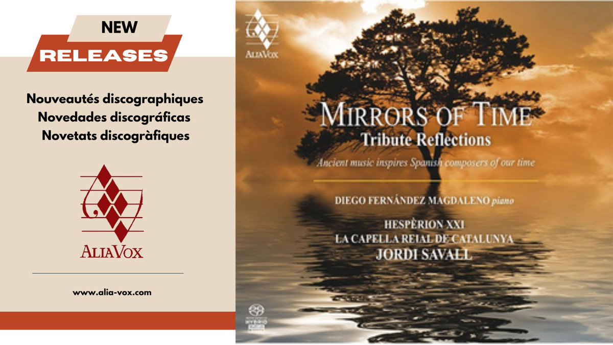 Latest CD releases · Dernières nouveautés en CD · Últimas novedades en CD · Últimes novetats en CD

📀MIRRORS OF TIME

Alia Vox Store: alia-vox.com/producte/mirro…

#JordiSavall #HespèrionXXI #LaCapellaReialDeCatalunya #EarlyMusic