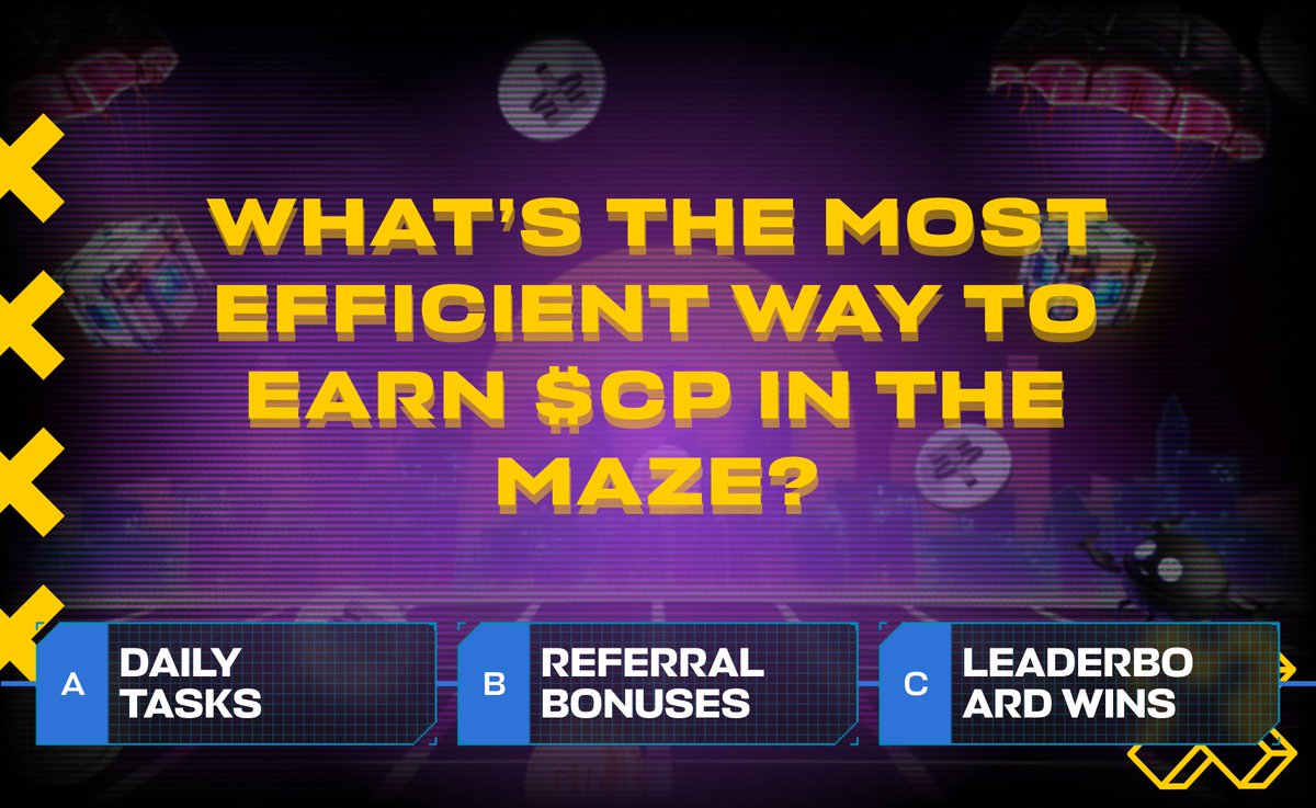 CryptoRush_Fun's tweet image. QUIZ PROTOCOL: ACTIVATED 💜

Many ways to make shortcuts in the Neon Ma-a-aze earn $CP 😈
but which are your favorites?👾

1️⃣ Daily Tasks
2️⃣ Referral Bonuses
3️⃣ Leaderboard Wins

COMMENTS SECTION: OPENED BELOW 😈