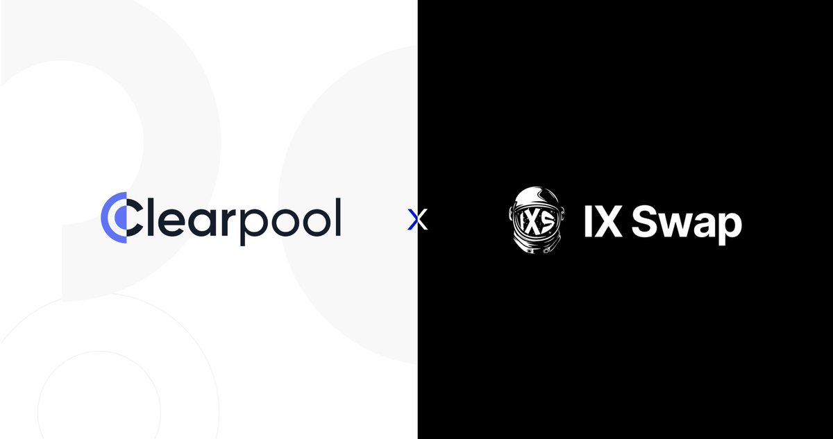 IX Swap &amp; Clearpool Strategic Partnership: A New Era for Tokenized RWAs

The partnership combines <a href="/IxSwap/">Decrepit</a>'s expertise in tokenizing RWAs under a robust regulatory framework with Clearpool’s decentralized lending infrastructure.

An initiative has started with a transformative