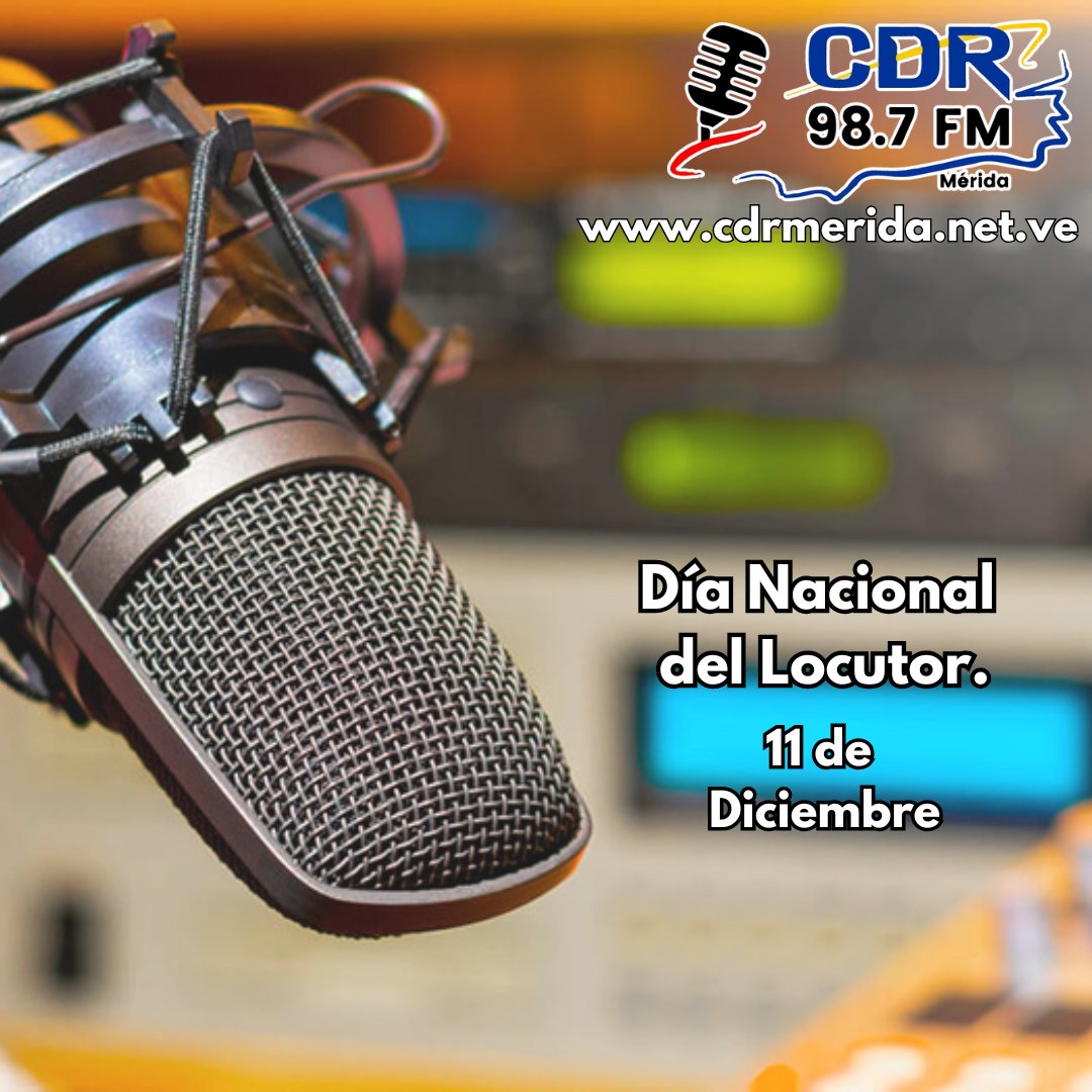 En honor al natalicio del narrador, locutor, animador y político nacido en Valencia, Renny Ottolina, desde el año 1998 cada #11Dic celebra en Venezuela el Día Nacional del Locutor, para reconocer la labor de aquellos quienes entretienen, educan e informan.
#cdr987fm