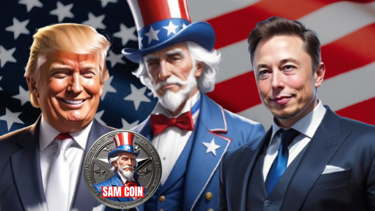 unclesamcripto's tweet photo. @realDonaldTrump  @elonmusk  AND SAM COIN: POLITICAL STRENGTH, TECHNOLOGICAL STRENGTH AND DEFI STRENGTH.
TOGETHER WE REACH THE GAME!
BUY SAM AT PUMP FUN NOW: 
https://t.co/5xfmjoZ83Q
#DonaldJTrump #ElonMusk #SamCoin #DeFi #memecoins #SolanaMemeCoin https://t.co/oRmst9bf3r