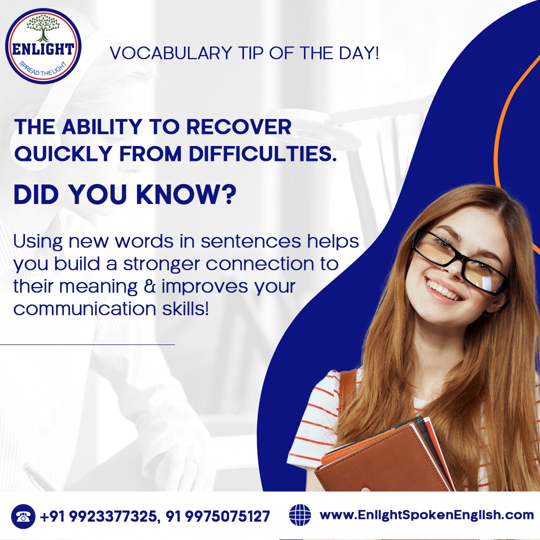 SpokenClass's tweet image. Did you know? Using new words in your daily sentences not only enhances your communication skills but also builds your confidence to shine brighter!
Start your journey to becoming a vocabulary pro today! 
Contact us:
courses.enlightspokenenglish.com/contactus
#VocabularyTip #KarveNagar