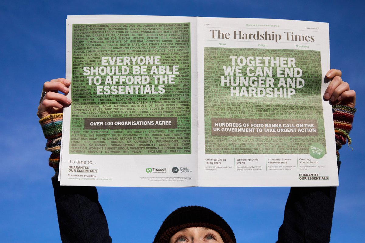 Together we can end hardship.

People turn to food banks because our social security system is falling short. And every day millions have to make heartbreaking decisions.

But it doesn't have to be this way.

A future where everyone can afford the essentials is possible. 📢