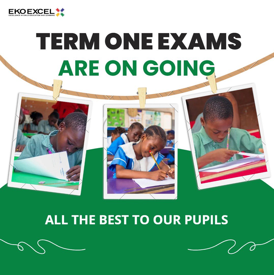 EKOEXCEL_NG's tweet image. Here’s wishing all Lagos State Public Primary School pupils the best as they sit for their End of Term 1 examinations and happy holidays in advance.

For more information about the #EKOEXCEL programme and support on pupil enrolment, please visit ekoexcel.ng

#ekoexcel