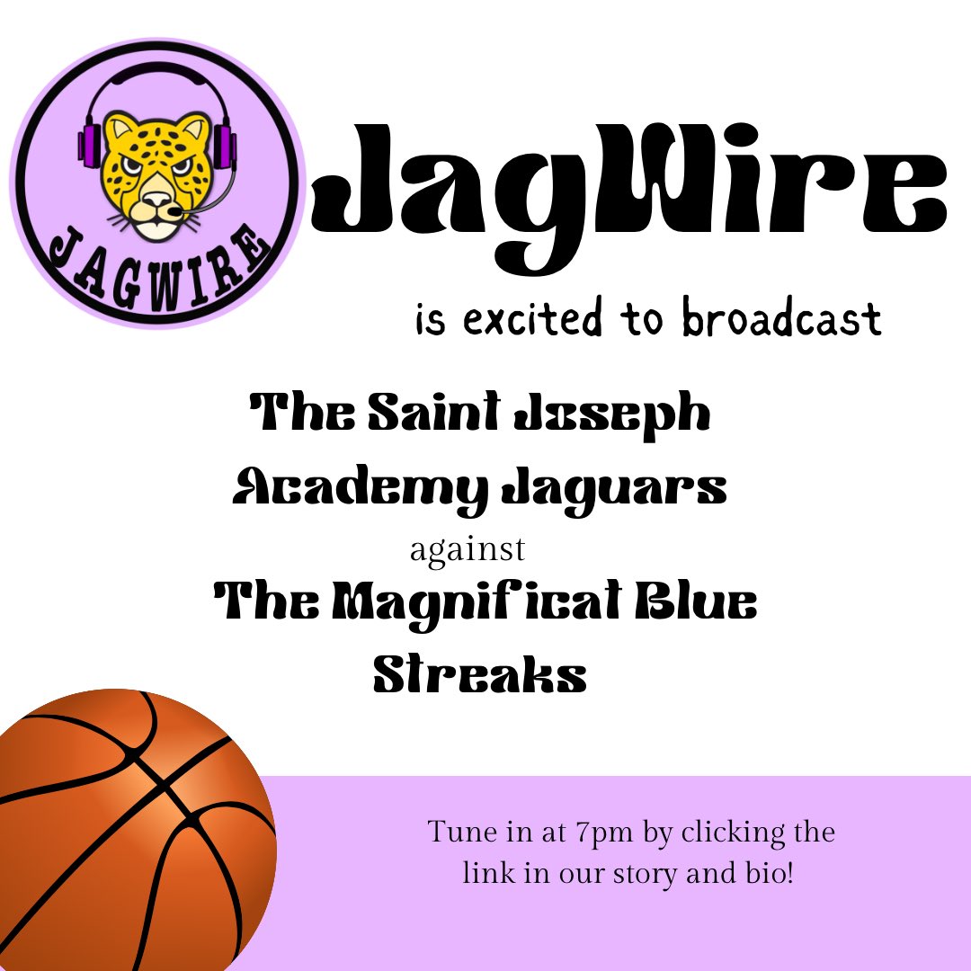 Today’s the day. Tune in at 7pm to watch the Saint Joseph Academy Jaguars take on the Magnificat Blue Streaks in one of the biggest games of the year. You won’t want to miss it. Go Jaguars!

~Link will be in our bio and linked under this tweet!