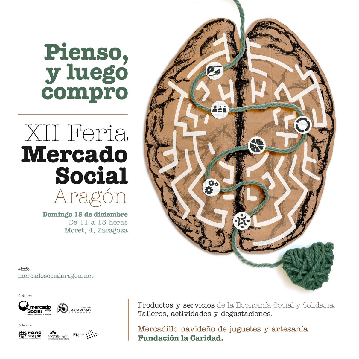 FAS (@fasaragon) on Twitter photo 🧠 🤔 💚 💜 🛍
PIENSO, Y LUEGO COMPRO
"XII Feria del Mercado Social Aragón"
🗓️ Domingo 15 de diciembre, de 11 a 15h
▶️ mercadosocialaragon.net/feria-2024
#demuestraquenoeresrobot
🗯️ Piensa antes de comprar
<a href="/MESCoopAragon/">Mercado Social Aragón</a> 🧠 🤔 💚 💜 🛍
PIENSO, Y LUEGO COMPRO
"XII Feria del Mercado Social Aragón"
🗓️ Domingo 15 de diciembre, de 11 a 15h
▶️ mercadosocialaragon.net/feria-2024
#demuestraquenoeresrobot
🗯️ Piensa antes de comprar
<a href="/MESCoopAragon/">Mercado Social Aragón</a>
