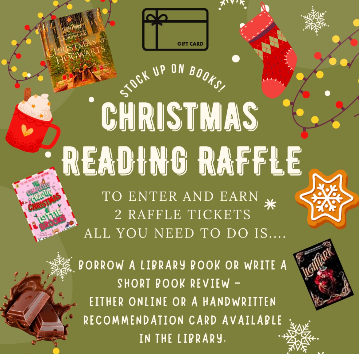 Christmas in The Priory School Library