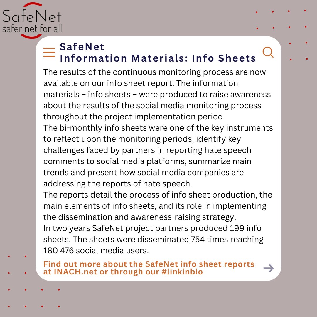 INACHnet's tweet image. 📑 The #SafeNet Project Information Materials are now available on our website here 👉️inach.net/publications/ 🌐🔐