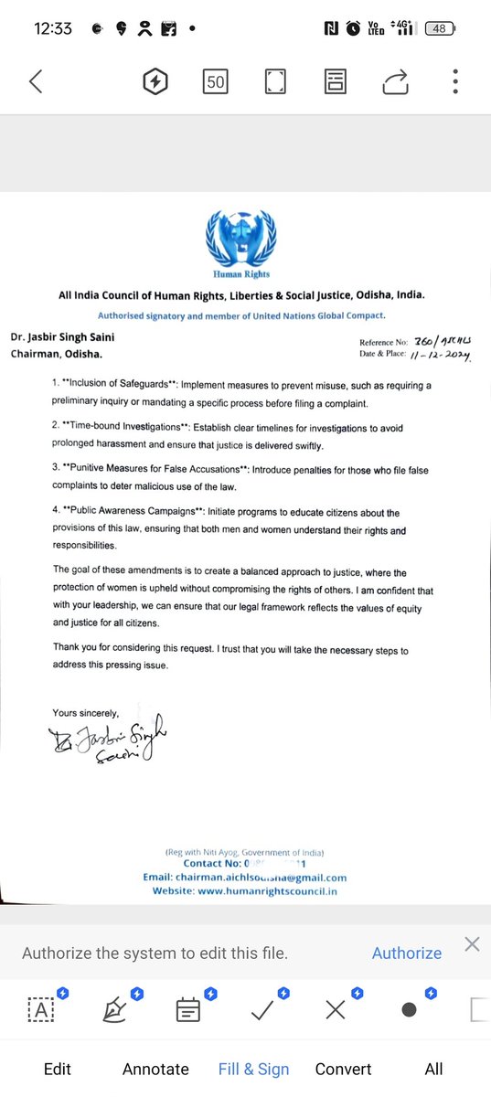 listenjasbir's tweet photo. As a human rights activist &amp; defender I did my bit , wrote a letter to honourable  Prime minister shri @narendramodi ji regarding the amendment of section 498A , to make it gender neutral, 
#JusticeForAtulSubhash @DeepikaBhardwaj https://t.co/OMdHj1c7sZ