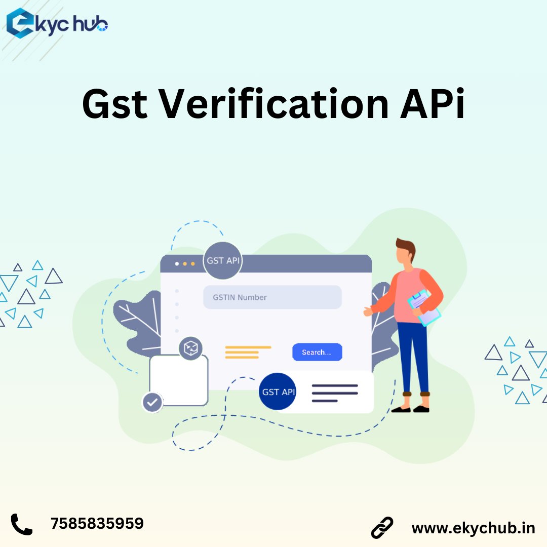 ekyc_hub's tweet image. Real-time GST Verification Made Easy – Powered by EKYCHub API Services. #GSTVerificationapi
#kycverificationapi #ekychub #API #aadhaarverificationapi #apiverification #identityvalidation