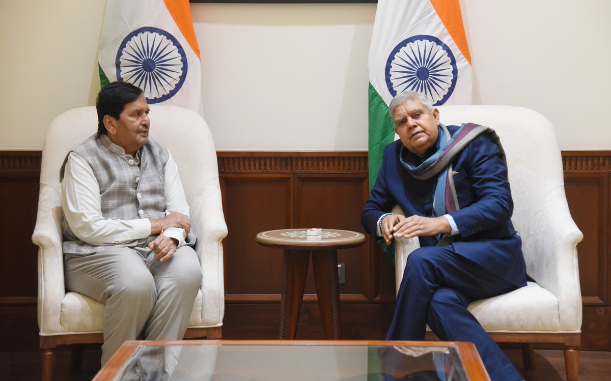MPLodha's tweet photo. Had the privilege of meeting Hon’ble Vice-President of India and Chairman of Rajya Sabha, Shri Jagdeep Dhankhar Ji. Grateful for the insightful interaction and his guidance. 

@VPIndia https://t.co/Qdo9QVK4fn