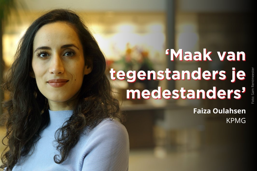 VNONCW's tweet photo. ‘Waar ik eerst aan de poorten rammelde, word ik nu gevraagd om binnen te komen.’ @faizaoulahsen , deze maand gasthoofdredacteur van Opinieblad Forum, over haar overstap van Greenpeace naar KPMG en hoe verduurzaming dé kans is voor bedrijven. 
Lees meer 👉 https://t.co/X0jmXhbpz9 https://t.co/eumW2AURqi