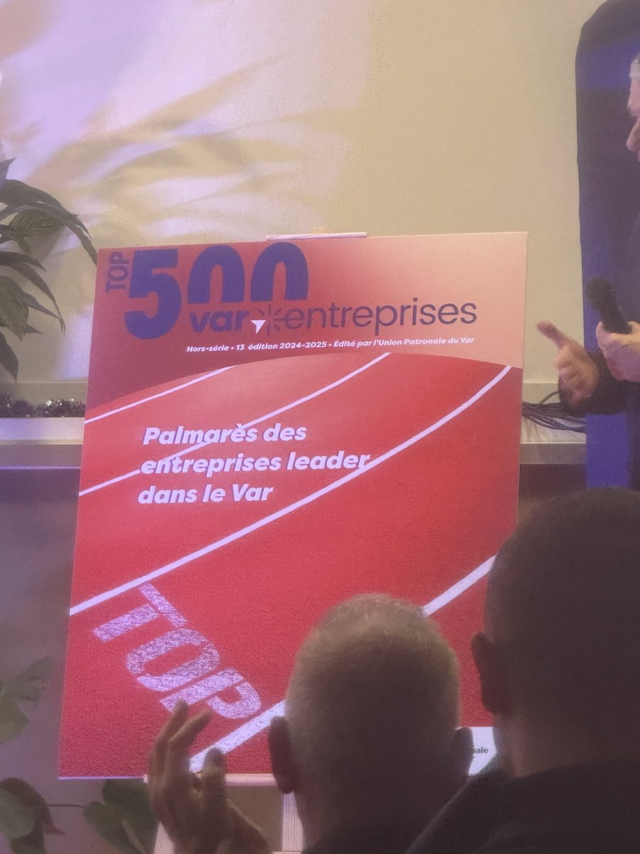 Après les trophées de l’eco en ⁦<a href="/AggloDracenoise/">Dracénie Provence Verdon agglomération</a>⁩ du ⁦<a href="/lecledorg/">Entreprises Dracénie</a>⁩ la semaine dernière et la remise du prix de l’innovation, direction hier soir au #Top500 de l’⁦<a href="/UPV83/">Union Patronale du Var</a>⁩ #OrangeEstLa