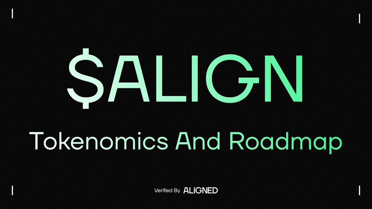 alignedlayer's tweet image. Relaying the message from @AlignedFndn 

Aligned $ALIGN Tokenomics and Roadmap

We are excited to share more details about the future of Aligned and introduce $ALIGN to the world.  You can find the link to the blog post below👇