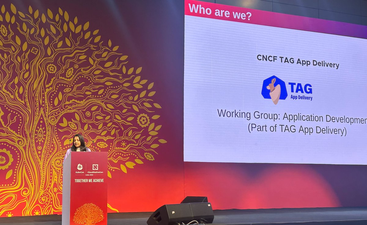 infracloudio's tweet image. A new #ApplicationDevelopment WG has been formed under TAG App Delivery to drive developer growth in the cloud native world!🚀

At #KubeConIndia, @sonali_talks is introducing &amp;amp; sharing the group&apos;s mission to empower developers🎯

Come say hello👋 to chat &amp;amp; discuss!