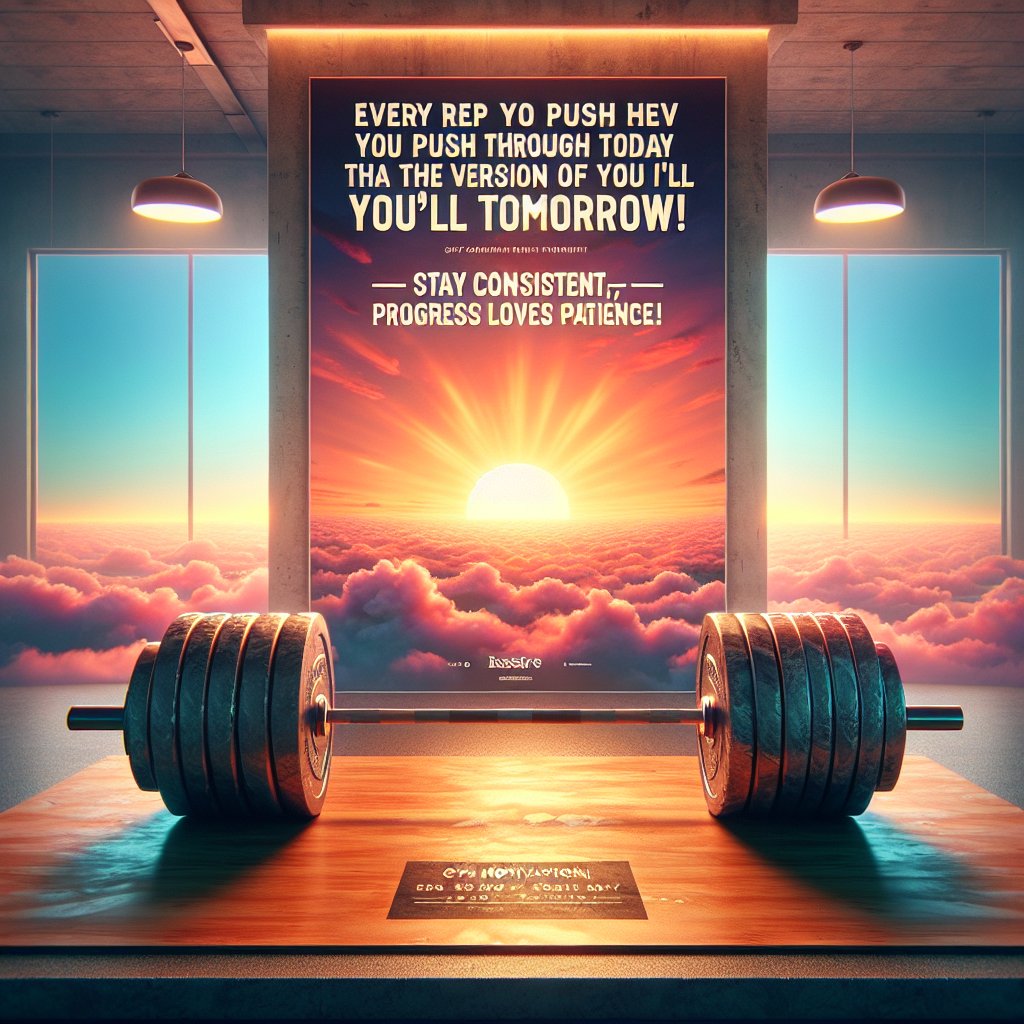 Every rep you push through today is building the version of you that you'll thank tomorrow. Stay consistent—progress loves patience! 💪🔥 #GymMotivation #LiftHeavy