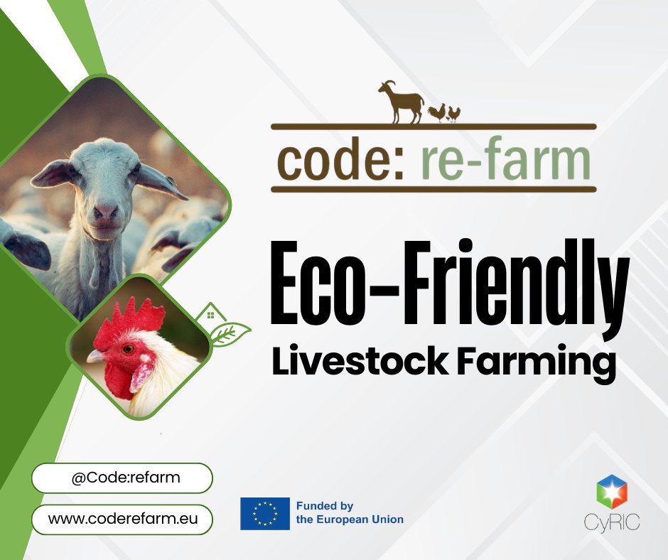 Coordinated by CyRIC , Code: Re-farm , brings eco-friendly livestock farming in line with consumer demand for sustainable products. Together, we’re shaping agriculture’s future.

#SustainableAg #FutureFarming #EcoFriendly #ConsciousConsumer  #teamcyric

<a href="/Cy_RIC/">CyRIC</a> <a href="/CodeRefarm1/">Code Re-farm</a>