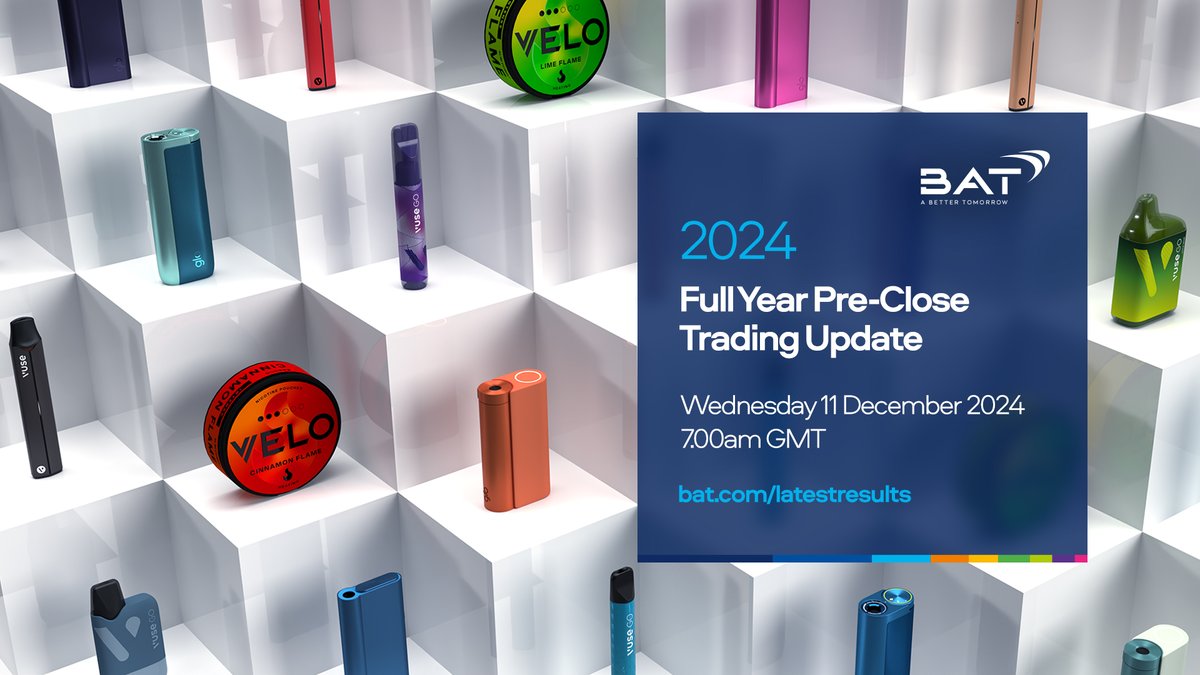 Our FY24 Pre-Close Trading Statement is now live: ow.ly/M97W50Uotxs.
 
Join our conference call today at 8:30 AM GMT: ow.ly/fQaX50Uotxt.