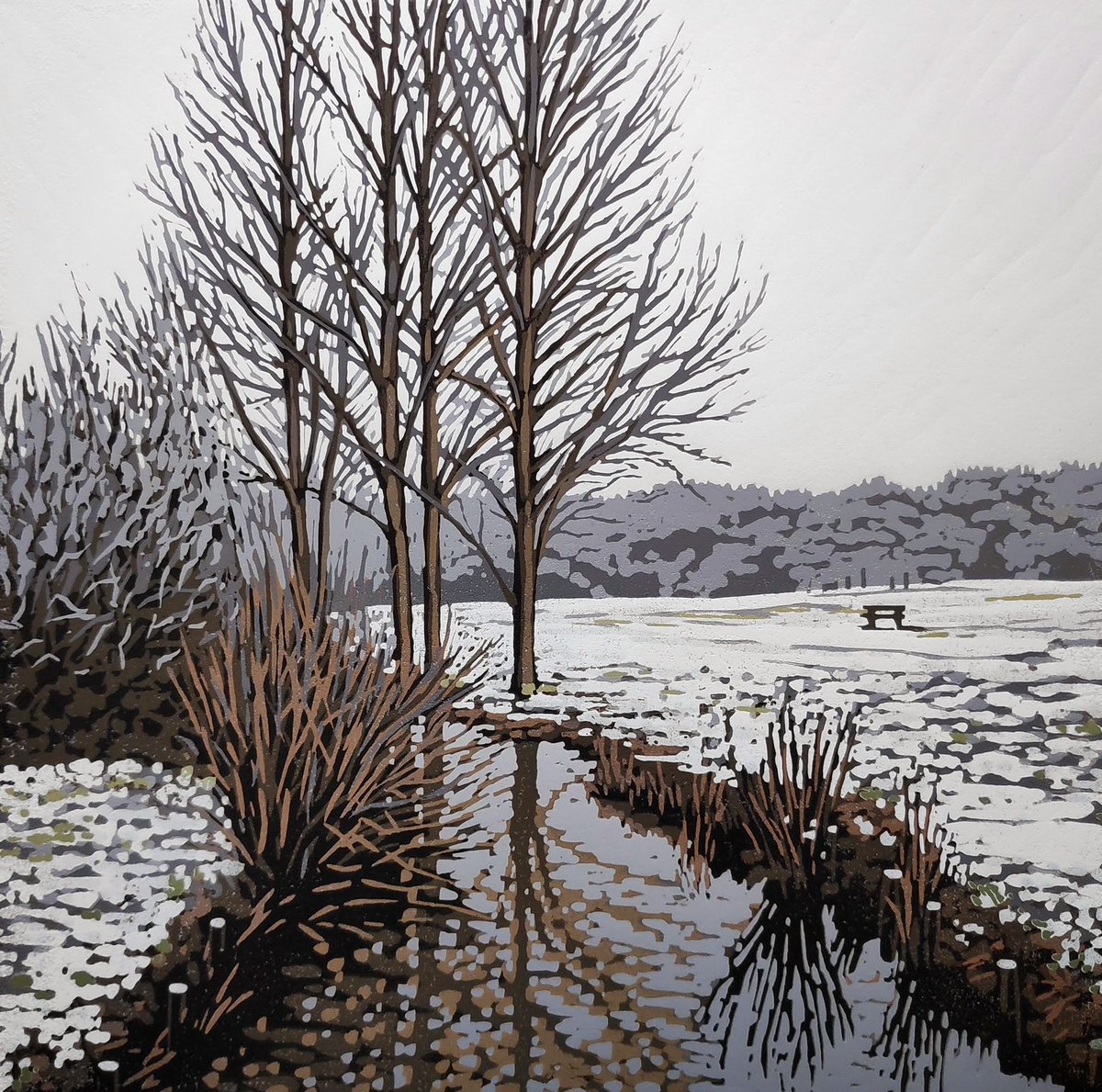Snowy Riverbank #AlexandraBuckle