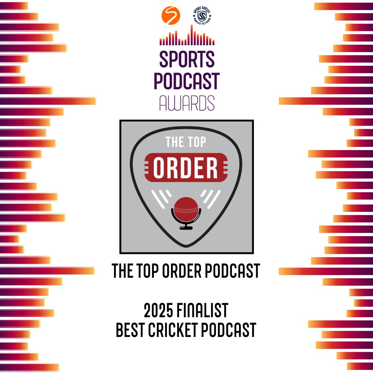 The Top Order Podcast (@toporderpod) on Twitter photo Exciting news: weโve been shortlisted in the Sports Podcast Awards!๐๐๏ธ๐ง๐
๐
We really appreciate your support - here's a pic of our smiling faces to prove it (minus our newest member, Jamie) - & would love if you could send a vote our way via this link:
sportspodcastgroup.com/sports_categorโฆ Exciting news: weโve been shortlisted in the Sports Podcast Awards!๐๐๏ธ๐ง๐
๐
We really appreciate your support - here's a pic of our smiling faces to prove it (minus our newest member, Jamie) - & would love if you could send a vote our way via this link:
sportspodcastgroup.com/sports_categorโฆ