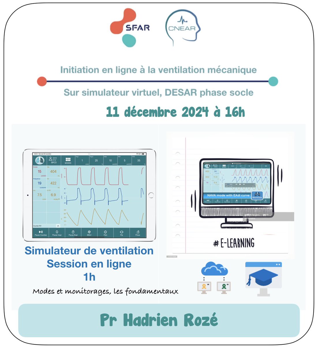 Pour les jeunes internes de phase socle afin de commencer avec de bonnes bases, on vous propose une formation aujourd’hui à 16h sur simulateur en ligne une heure. 
us06web.zoom.us/j/86117871663?…