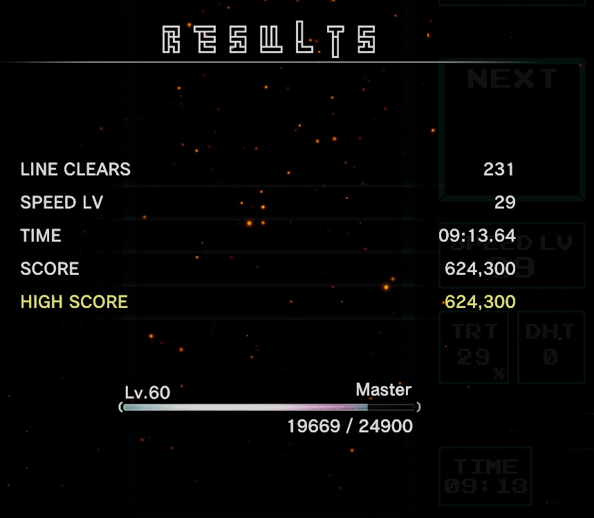 FingerQuick's tweet image. Finally played long enough through 19 speeds to hit level 29 and just barely got a new PB by around 2000, but a PB nonetheless