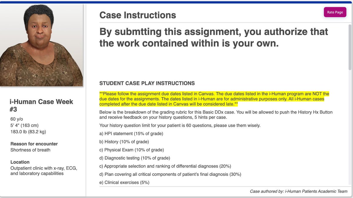 Ihuman_Patients's tweet photo. Nurs 6550 ihuman case study available https://t.co/Mjn5oQTlIe