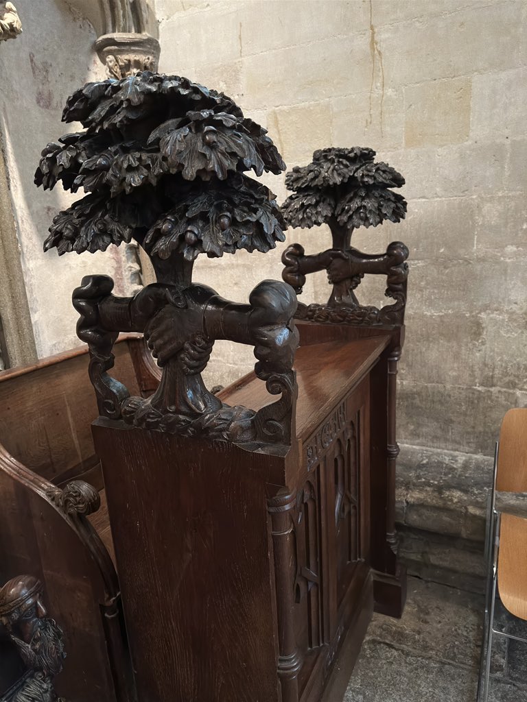 #Woodensday The rebus prayer still at Salisbury Cathedral made for Dean Brideoak circa 1667.