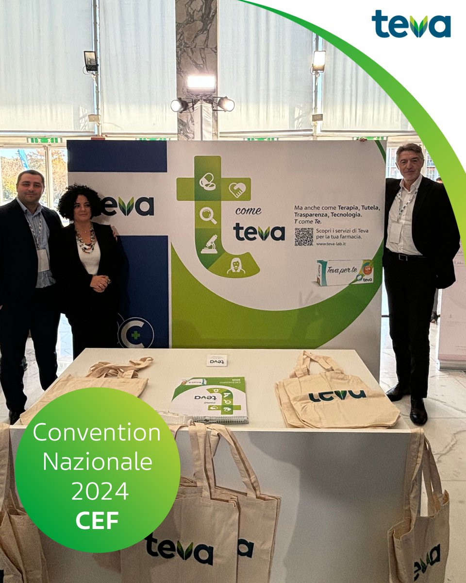 Si ringrazia #CEF per aver invitato #Teva a celebrare i suoi 90 anni di storia alla #ConventionNazionale2024 a Roma. I relatori dell’evento hanno mostrato l'importanza della collaborazione e innovazione nella distribuzione farmaceutica per garantire accessibilità e trasparenza.