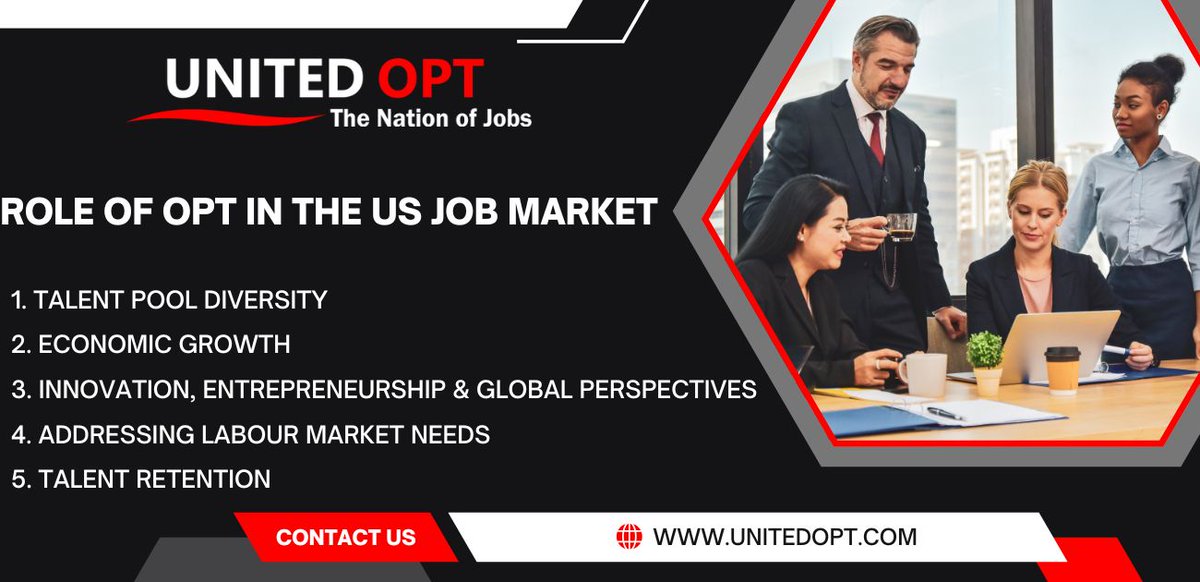 UnitedOpt's tweet image. OPT jobs provide international students in the U.S. with valuable work experience, enhancing skills and employability. These positions benefit both job seekers and employers, contributing to the U.S. economy.

#optjobs #jobs #UnitedOPT