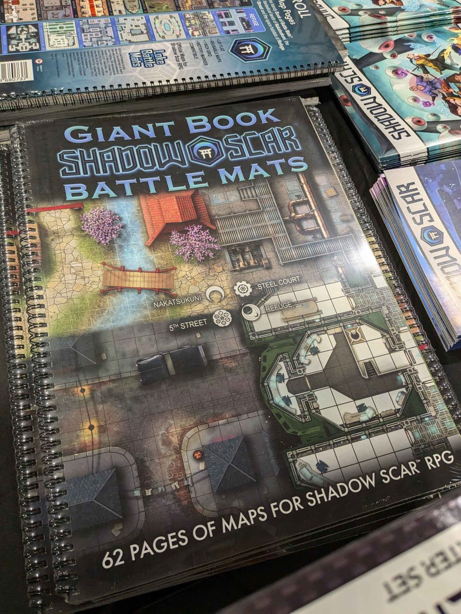 LokeBattlemats's tweet photo. Who managed to check out our BRAND NEW Giant Book of Shadow Scar Battle Mats for Shadow Scar RPG at @RTalsorianGames at #PAXUnplugged?
If you missed it its coming to a game store near you in February :)
#shadowscar #lokebattlemats #rpg #battlemap https://t.co/QNWs5Oo1Xu