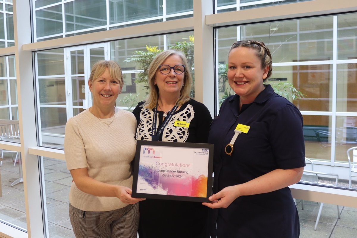 DudleyGroupNHS's tweet photo. Congratulations to Jade and Lucia from the Lung Cancer Nursing team who are our latest team healthcare hero award winners. 

They were nominated for supporting the setup of the Lung Cancer Screening programme, which started in August designed to detect lung cancer earlier. https://t.co/VBnGPMLlpb