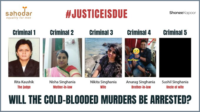 #JusticeIsDue #JusticeForAtul 

Let's see if these cold-blooded murderer will be arrested? No one should spare.

Enough is enough.