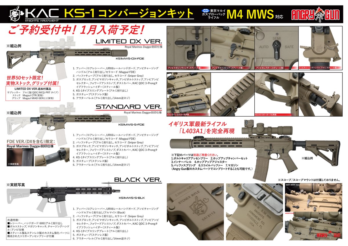 東京マルイ GBB M4・MWS対応 アンビセレクター&マガジンアシスト