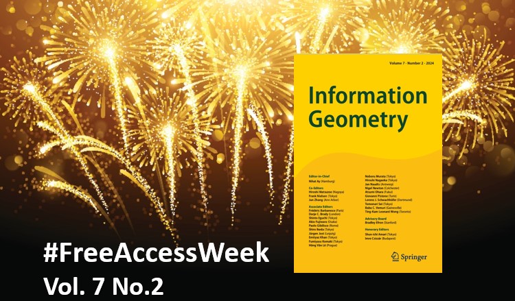 SN_INGE's tweet image. Volume 7 Number 2 (2024) of the #informationgeometry is now online here 👉 link.springer.com/journal/41884/…

🔓#Freeaccessweek til December 23, Monday 🎉