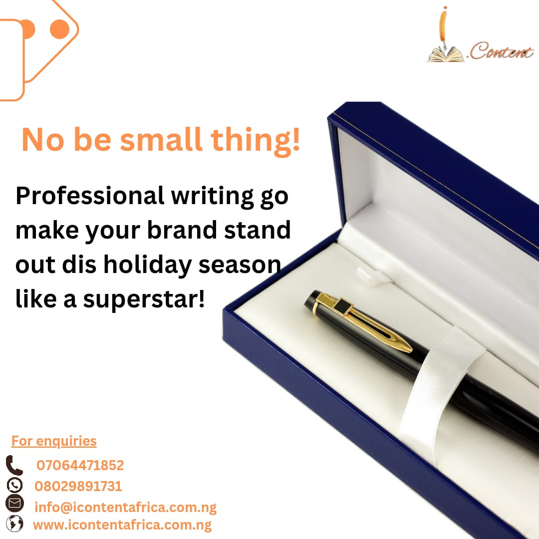 icontentafrica's tweet image. Looking for a team of professionals to handle your writing project?

Let us help you write your next bestseller.

Send us a DM or email: info@icontentafrica.com.ng 

#ghostwriting #writingservice #bookwritingservice