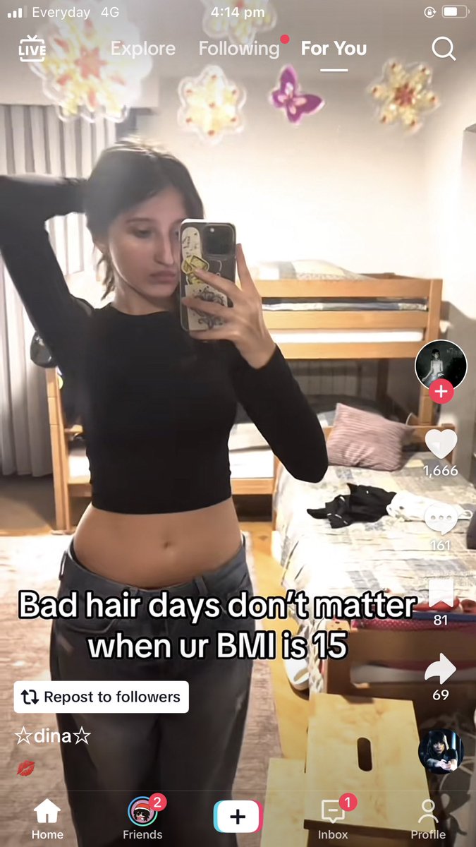 am i tweaking or is she like… not even close to bmi 15