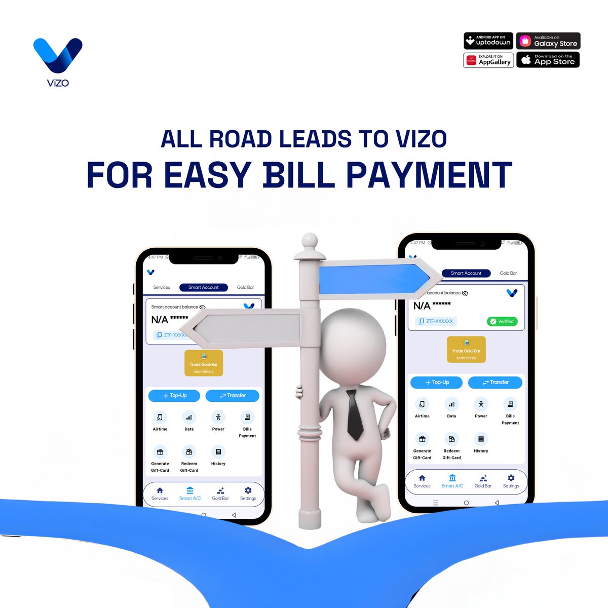 vizo_app's tweet image. Life’s complicated enough and your bill payments shouldn’t be, because paying bills should be as easy as swiping your screen. 🚀📱
Simplify your bill payments with vizo today.😁
Your bills, your way, your time, Pay on the go with vizo Mobile app! 🚶‍♂️📲

#easytransaction