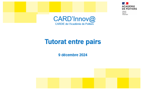 CARDIE Poitiers (@cardie_poitiers) on Twitter photo Le replay du CARD'Innov@ "Tutorat entre pairs" est en ligne : ww2.ac-poitiers.fr/cardie/spip.ph… Témoignage d'une élève et d'enseignants, des échanges riches !! <a href="/acpoitiers/">Académie de Poitiers</a> <a href="/Eafc_Poitiers/">EAFC_Ac-Poitiers</a> <a href="/MFoucherault/">MFoucherault</a> @DavidFevin Le replay du CARD'Innov@ "Tutorat entre pairs" est en ligne : ww2.ac-poitiers.fr/cardie/spip.ph… Témoignage d'une élève et d'enseignants, des échanges riches !! <a href="/acpoitiers/">Académie de Poitiers</a> <a href="/Eafc_Poitiers/">EAFC_Ac-Poitiers</a> <a href="/MFoucherault/">MFoucherault</a> @DavidFevin